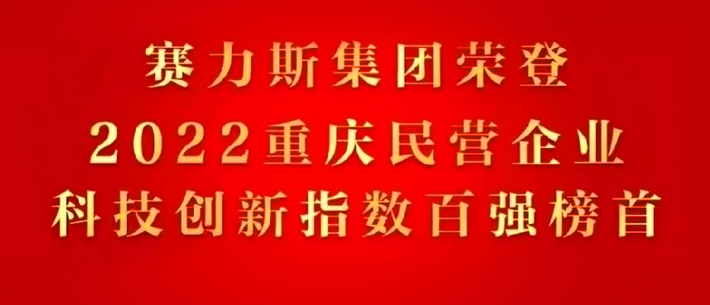 赛力斯集团荣登2022重庆民营企业科技创新指数百强榜首